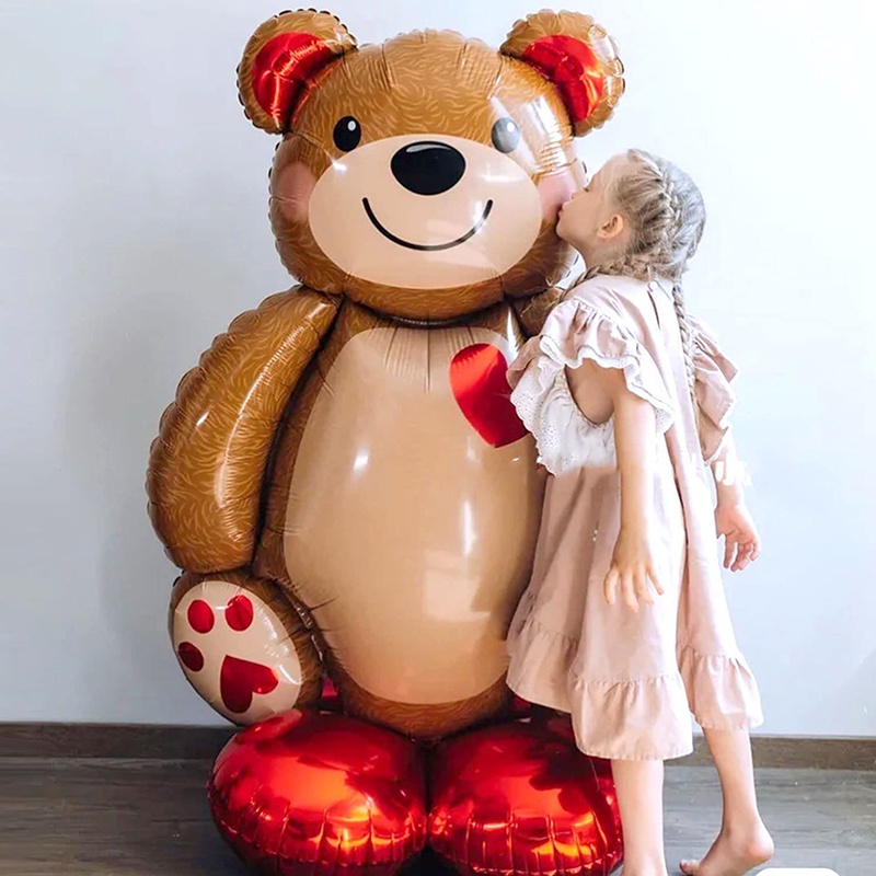 Hot Sale—91*65cm Big Bear Aluminum Foil Balloon Love Brown Bear DIY