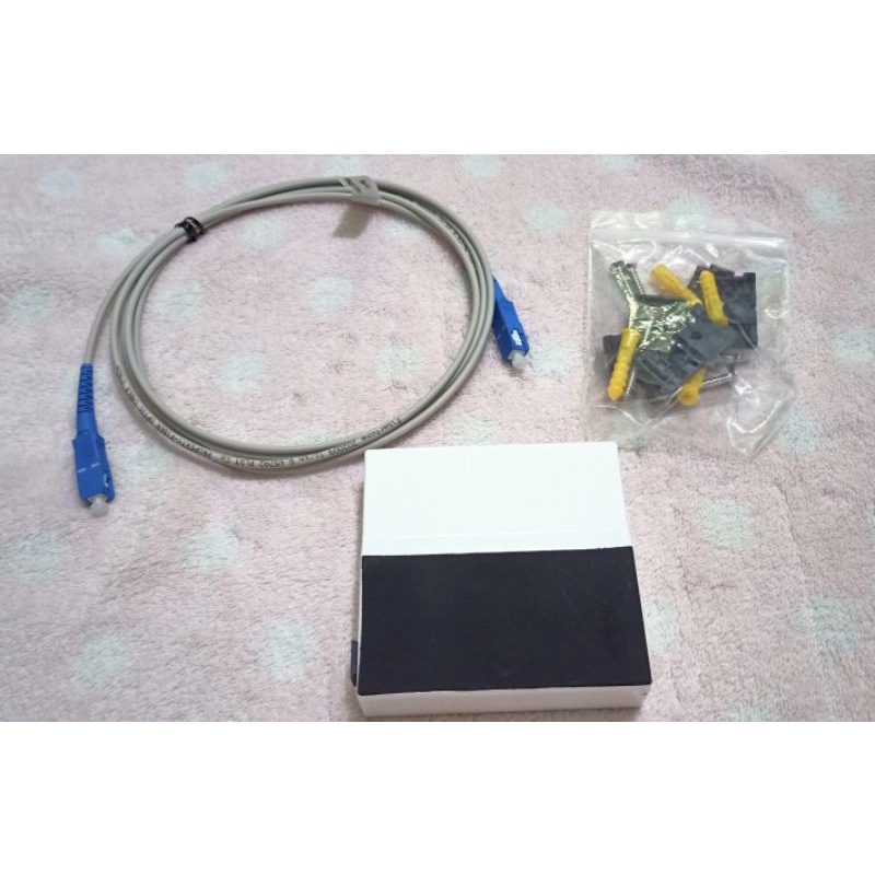I-OO Terminal Box with Patch Cord (Free 5 pcs. Fiber Clip) with Telco ...