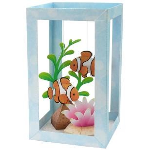 DIY Miniature Papercraft Clown Fish Paper Aquarium Display | Shopee ...