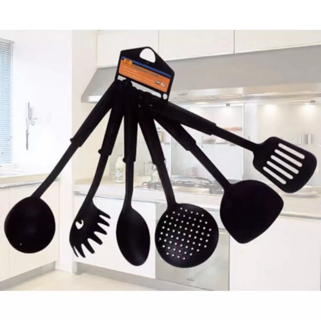 Luckyu Six Piece Set Non Stick Spatula Spoon Set Cooking Spatula Spoon