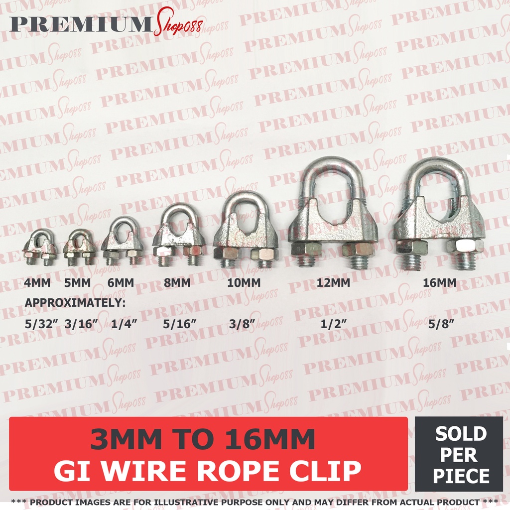 GI Wire Rope Clip Cable U Clamp Saddle 4MM 5MM 6MM 8MM 10MM 12MM