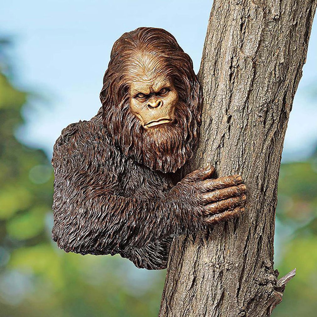 Bigfoot Statue Bigfoot Tree Statue Ferocious Ape Sculpture Tree Hugger