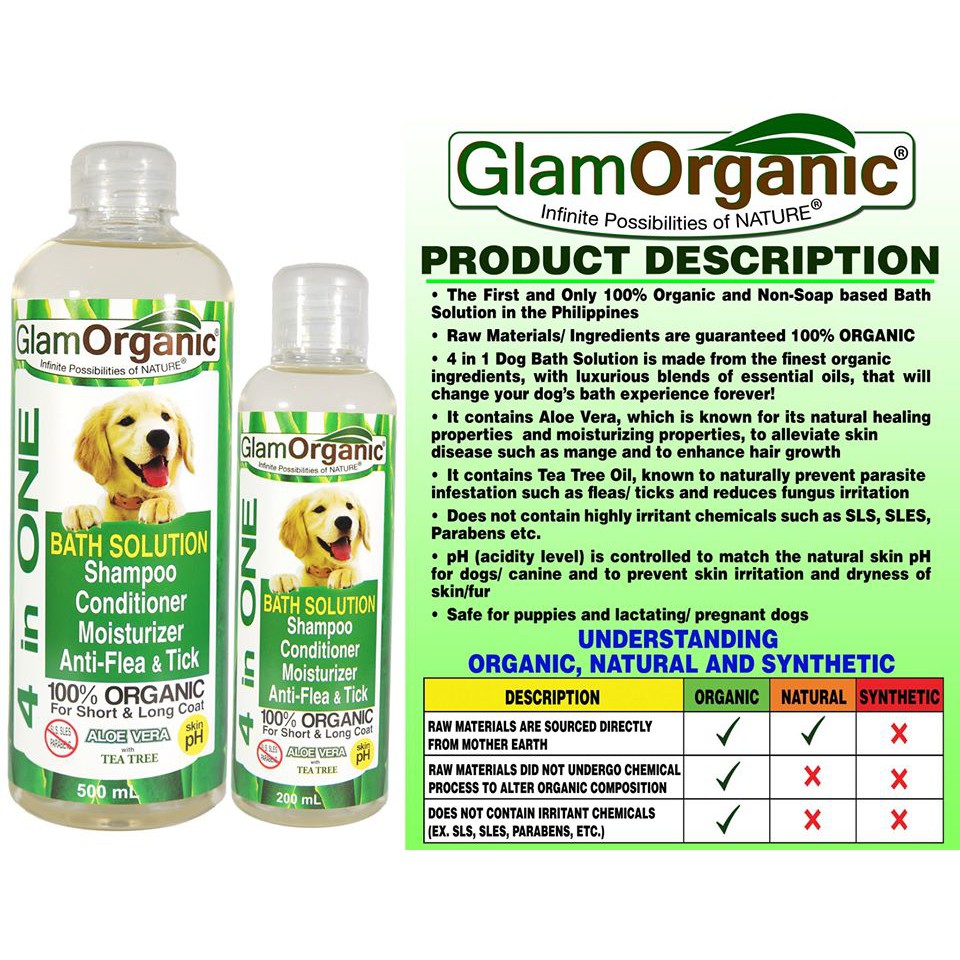 Glam Organic Dog Shampoo Shopee Philippines