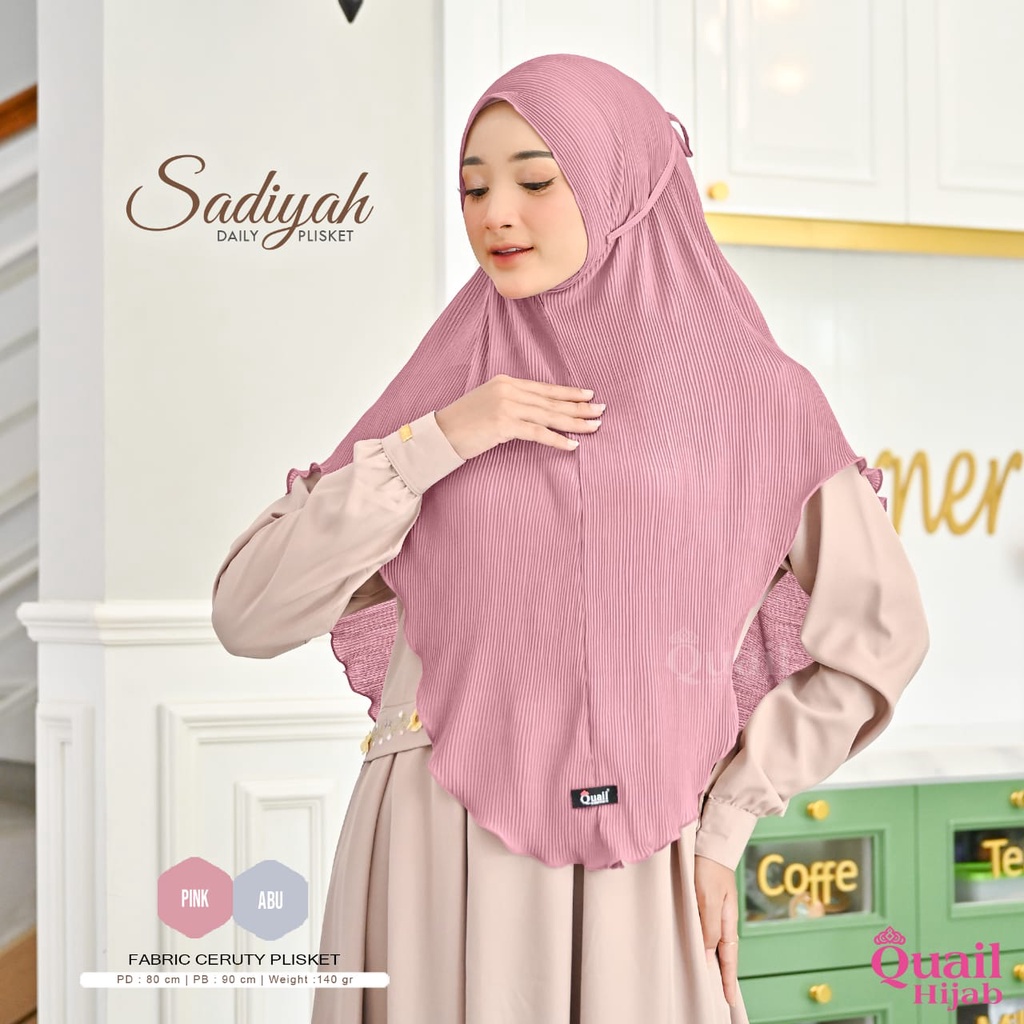 Sadiyah Daily Pleated Original Quail Hijab Women's Fabric Ceruty ...