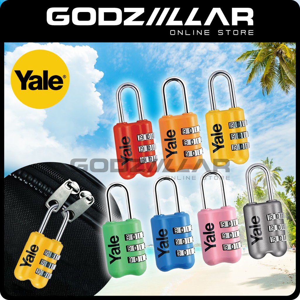 Yale Luggage Lock YP2/23/128/1 3Digit Dial Combination Number Luggage