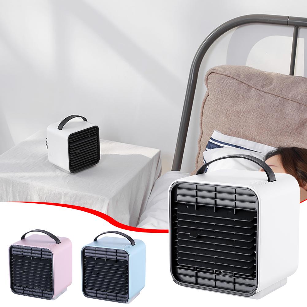 Mini Air Conditioner Cooler Fan with Handle USB Portable Air