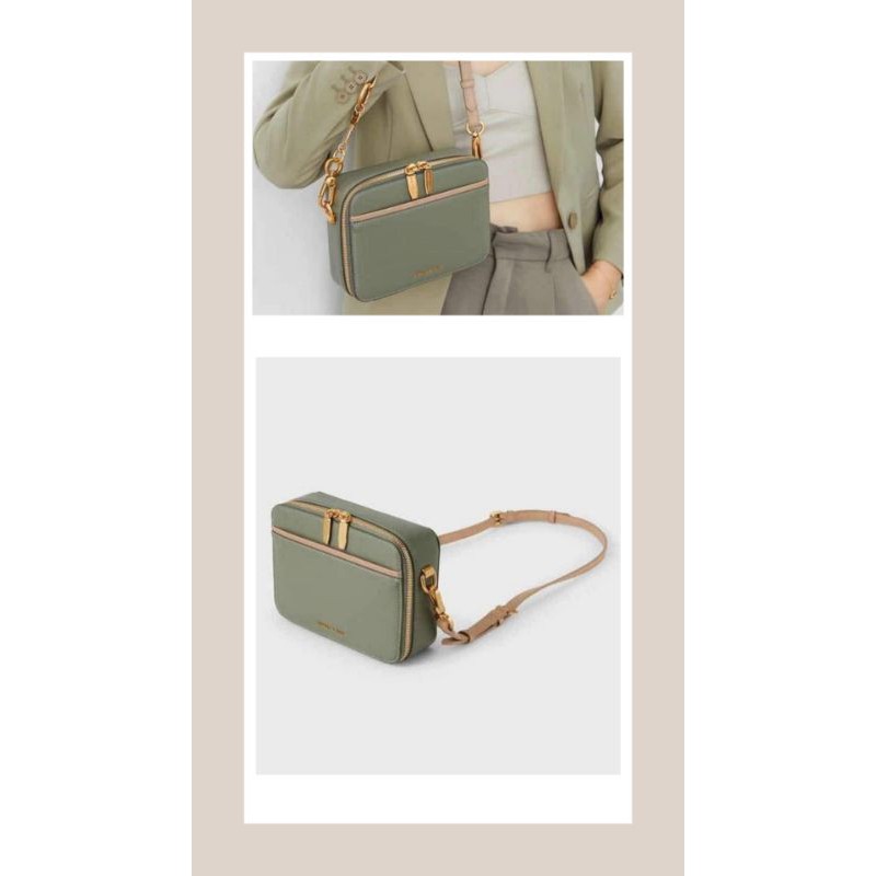 CHARLES AND KEITH DOUBLE ZIP CROSSBODY BAG Shopee Philippines