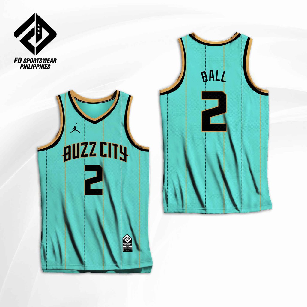 BUZZ CITY CHARLOTTLE HORNETS LAMELO BALL 2021 CITY EDITION FULL SUBLIMATED  JERSEY