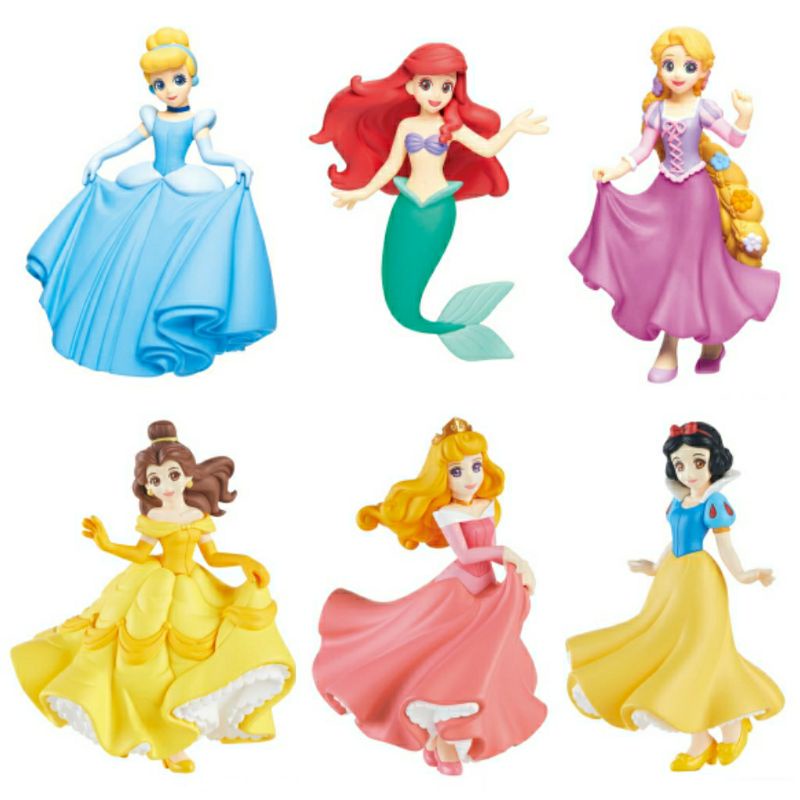 Disney Princess Prunelle Doll 1 & 2 (Cinderella Ariel Rapunzel Belle ...