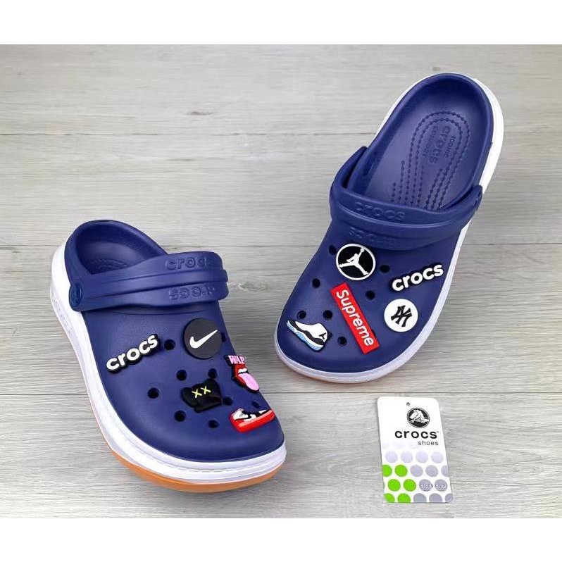 "New crocs korean fashion with jibbitz design Blue color" Women's shoes