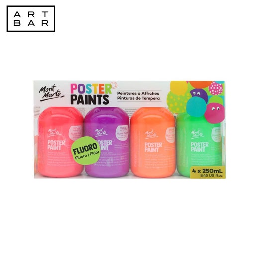 Mont Marte Poster Color Set MPST4002 Fluoro 4pc x 250ml - Art Bar PH ...