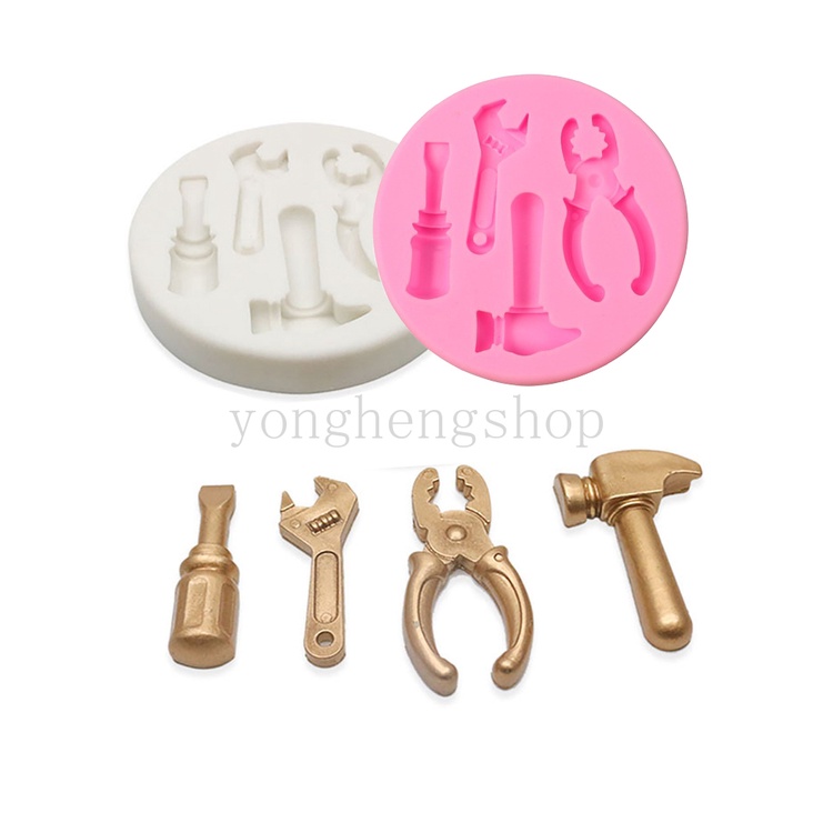 Hand Tools Silicone Molds - Hammer, Wrench & Pliers Set For Fondant, Chocolate, Cake Decorating & Crafts