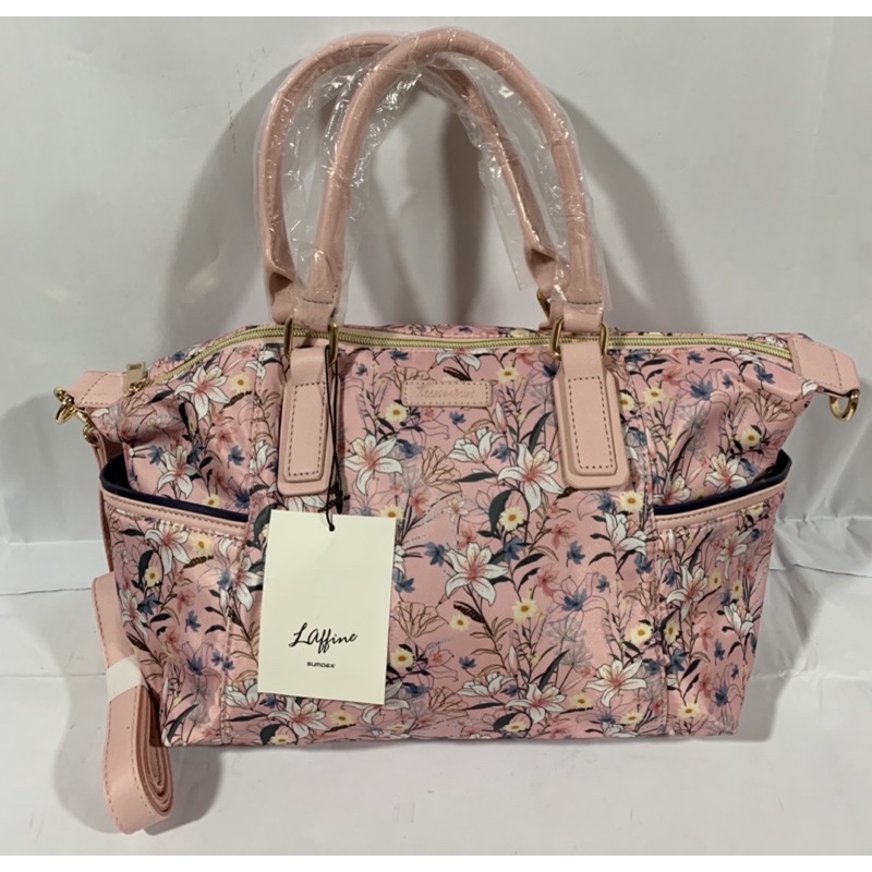 Sumdex Korea Laffine 2-Way Shoulder/Crossbody Bag - Baby Pink Floral ...