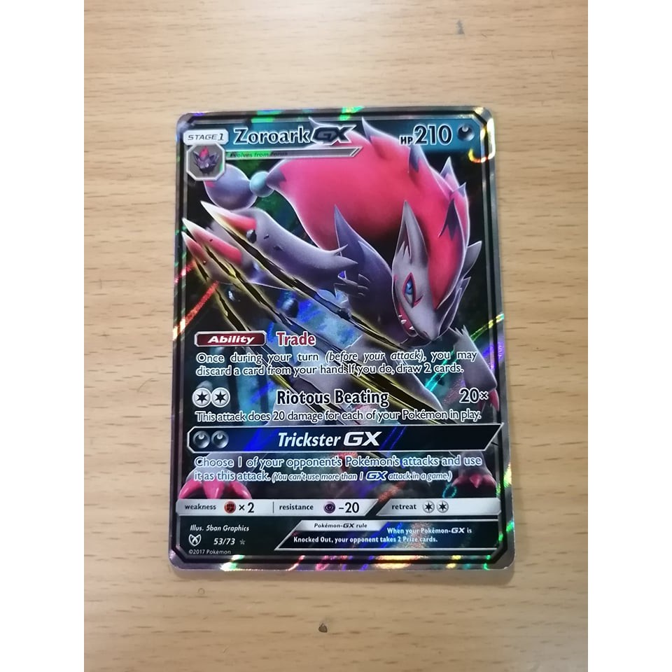 Pokemon Card : Zoroark GX ultra rare from Shining Legends (Near Mint ...