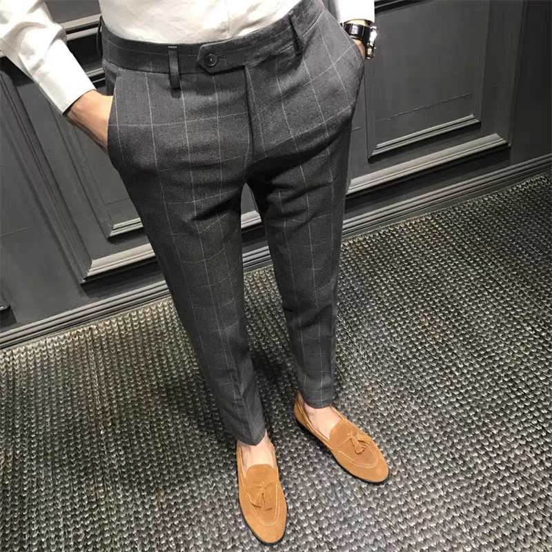 Premium Quality Plaid Pants for Men Checker Slacks Trouser Ankle Cut ...