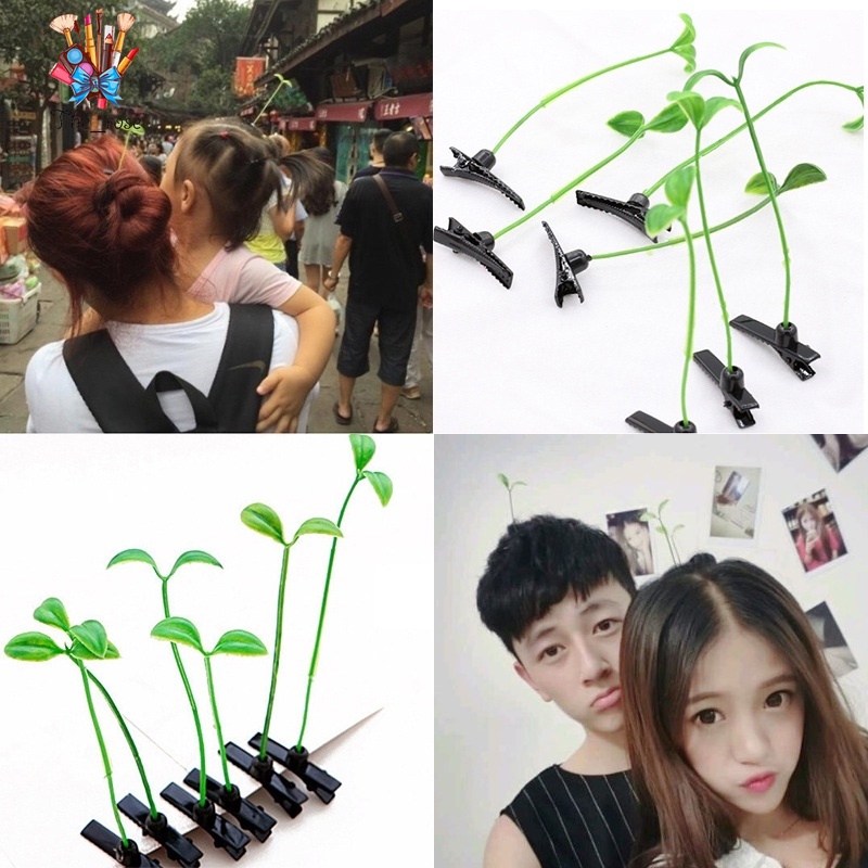 1 Pcs Plant Hairpin Plant Sprout Hairpin Girl Bean Sprout Hairpin-The ...