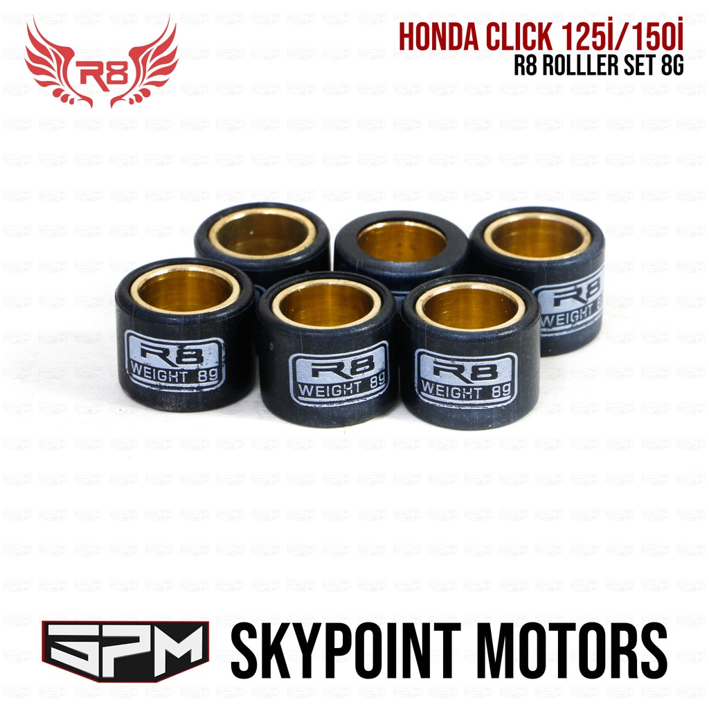 Original Roller Weight Flyball Set 6 PIECES 8G for Honda Click 125i Click 150i R8 9857 711 Shopee Philippines