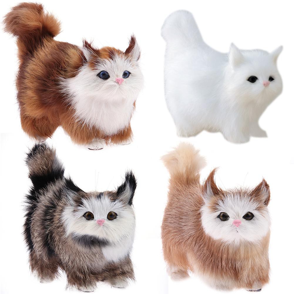 Lovely Electric Plush Simulation Cat Toys Doll Stuffed Kids Gift