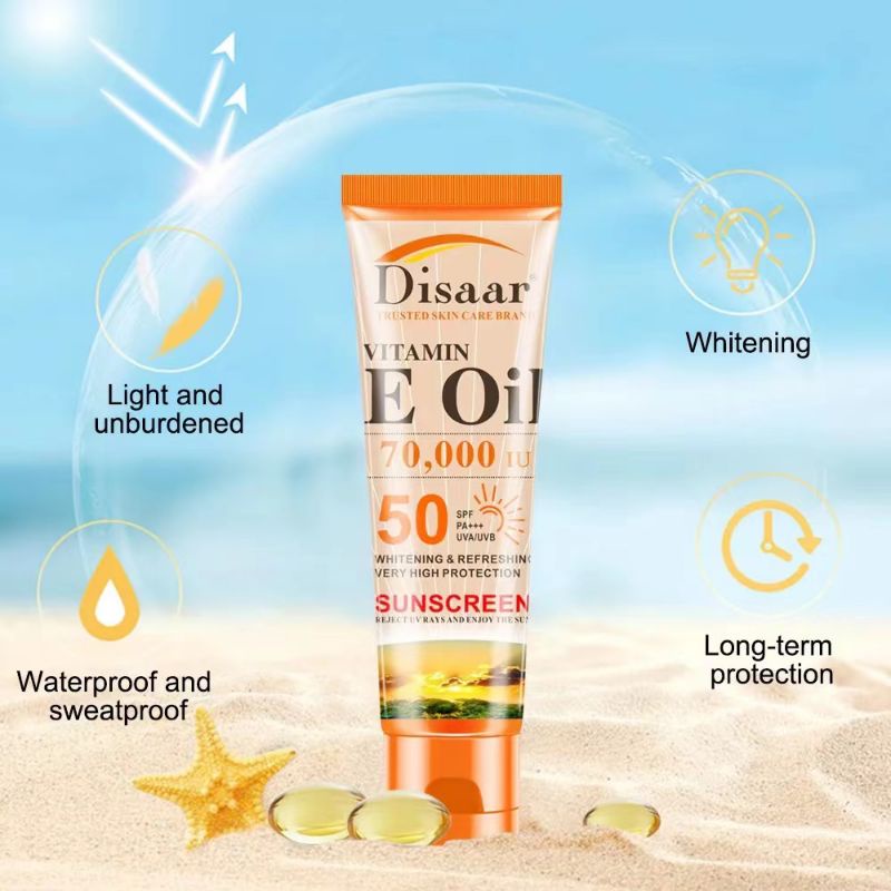 Disaar Vitamin E Oil 70,000 IU SPF50 PA+++ UVA/UVB Sunscreen 50g