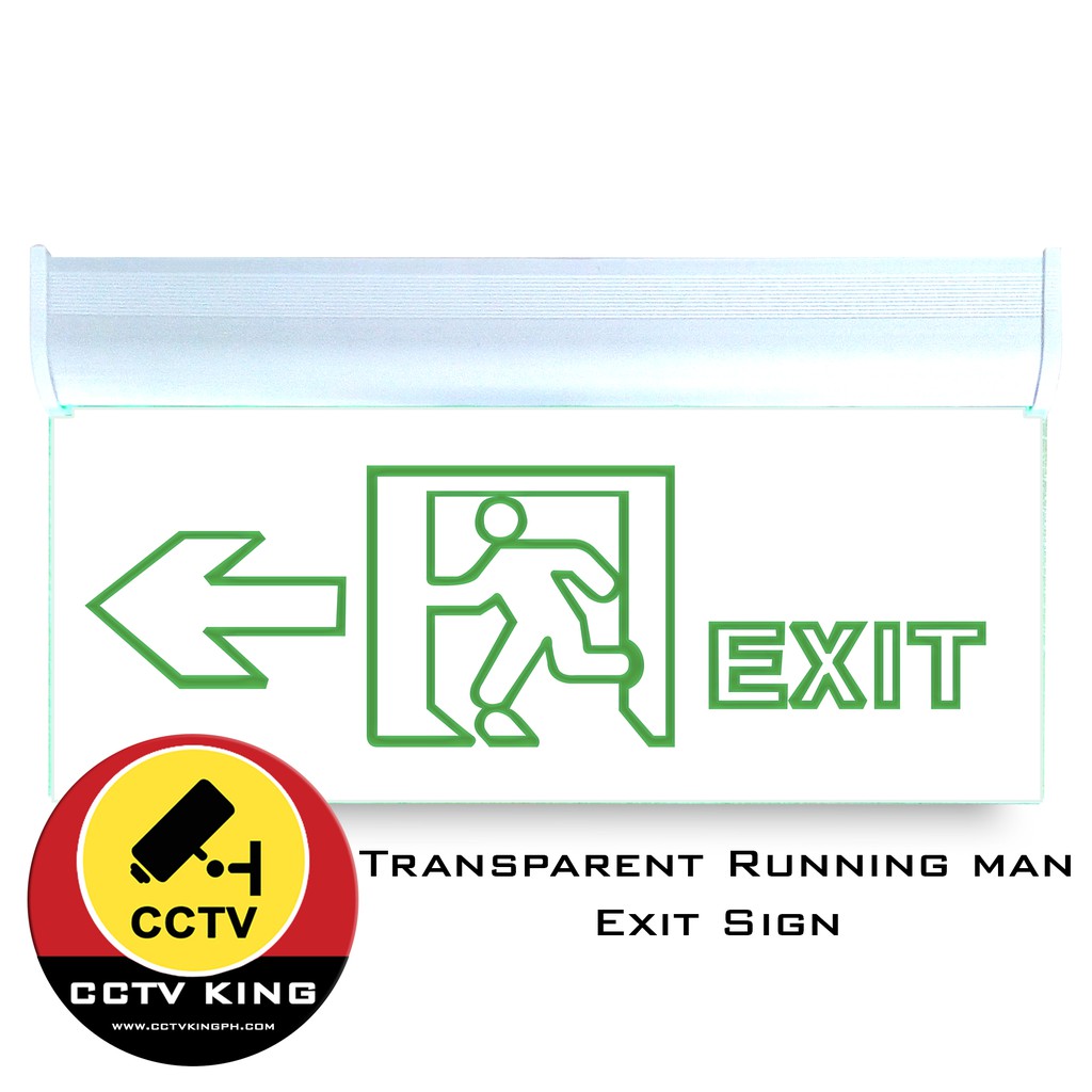 Running Man Led Edge Lit Exit Sign Ey005 Fire Signage Light | Shopee ...