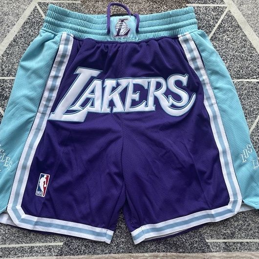 NBA Lakers Kobe Bryant Shorts Purple City Edition Ball Pants Retro ...
