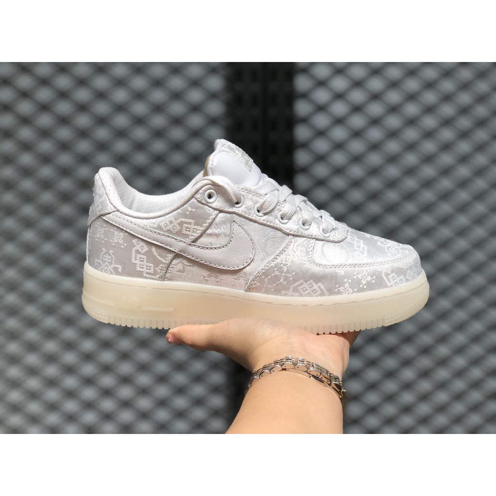 CLOT x Nike Air Force 1 Low Premium White Lifestyle Shoes AO9286-100