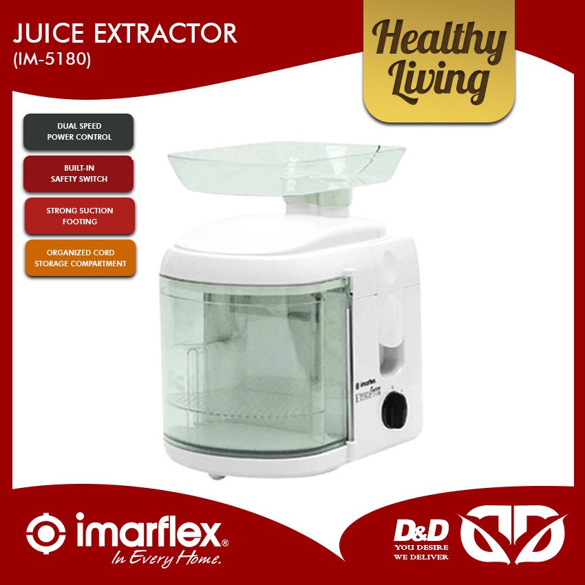 D&D Imarflex IM5180 Electric Juice Extractor with Swivelled Pulp