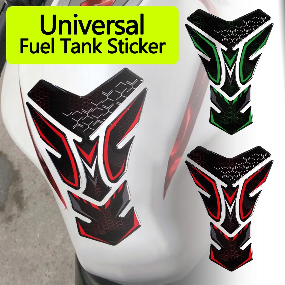 5D Carbon Fiber Motorcycle Universal Fuel Tank Pad Cap Decals Gas Cap ...