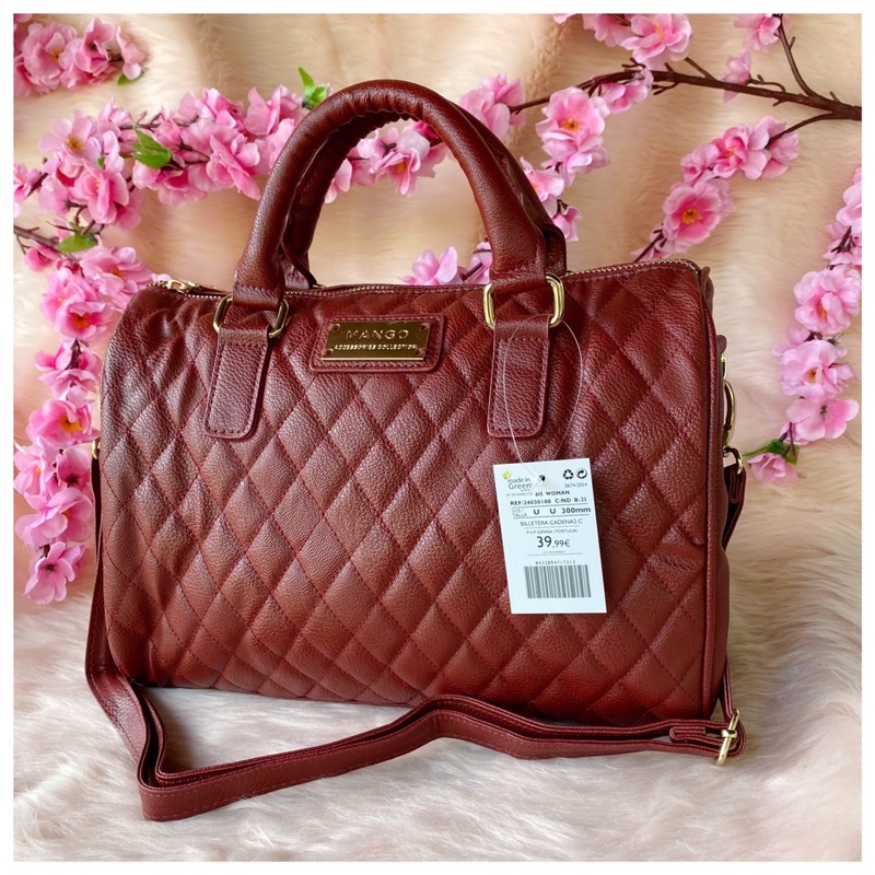 Mango maroon solid sling bag hot sale