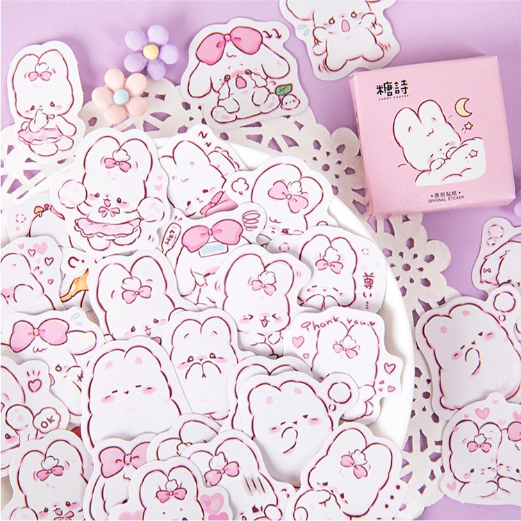 Pupu Rabbit Daily Handbook Notebook DIY Stickers | Shopee Philippines