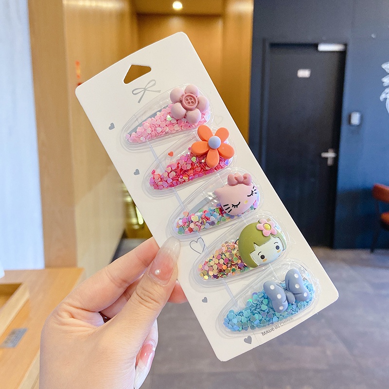 5/pcs Cute fruit shaped hair clips for kids baby clip headdress Side