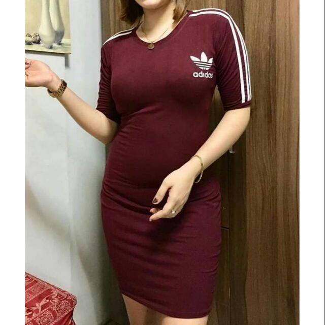 Maroon on sale adidas dress