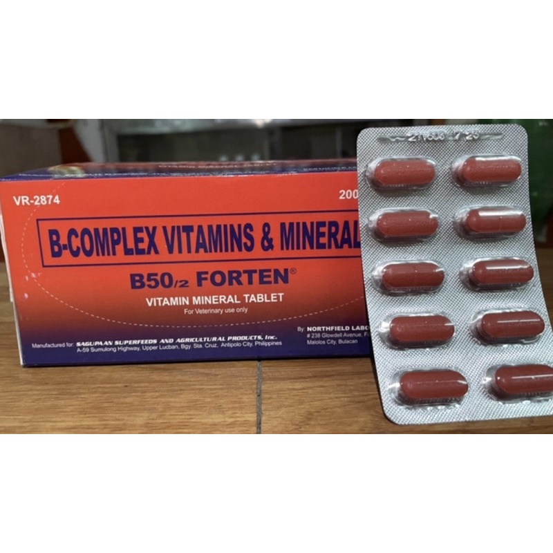 B50 Tablet B complex VitaminsSOLD PER 10pcs FOR CHICKEN PETS Shopee