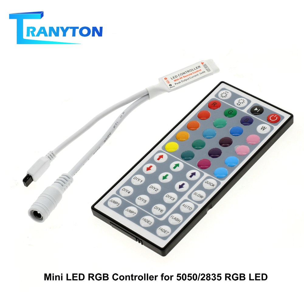 DC12V Mini LED RGB Controller IR Remote Controller For 3528 5050 RGB ...