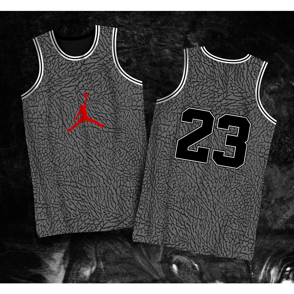 JORDAN CEMENT Jersey Michael Jordan Jersey Full Sublimation Jersey Shopee Philippines
