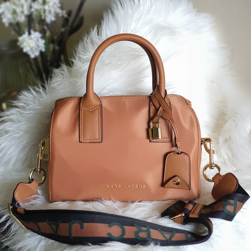 2 Way Convertible Duffel Top Handle Women's Bag With Sling and Padlock