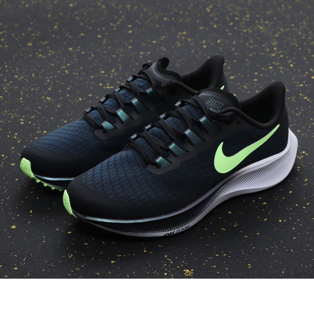 100% Original Nike Zoom Pegasus 37 Black Mesh Breathable Casual Running ...