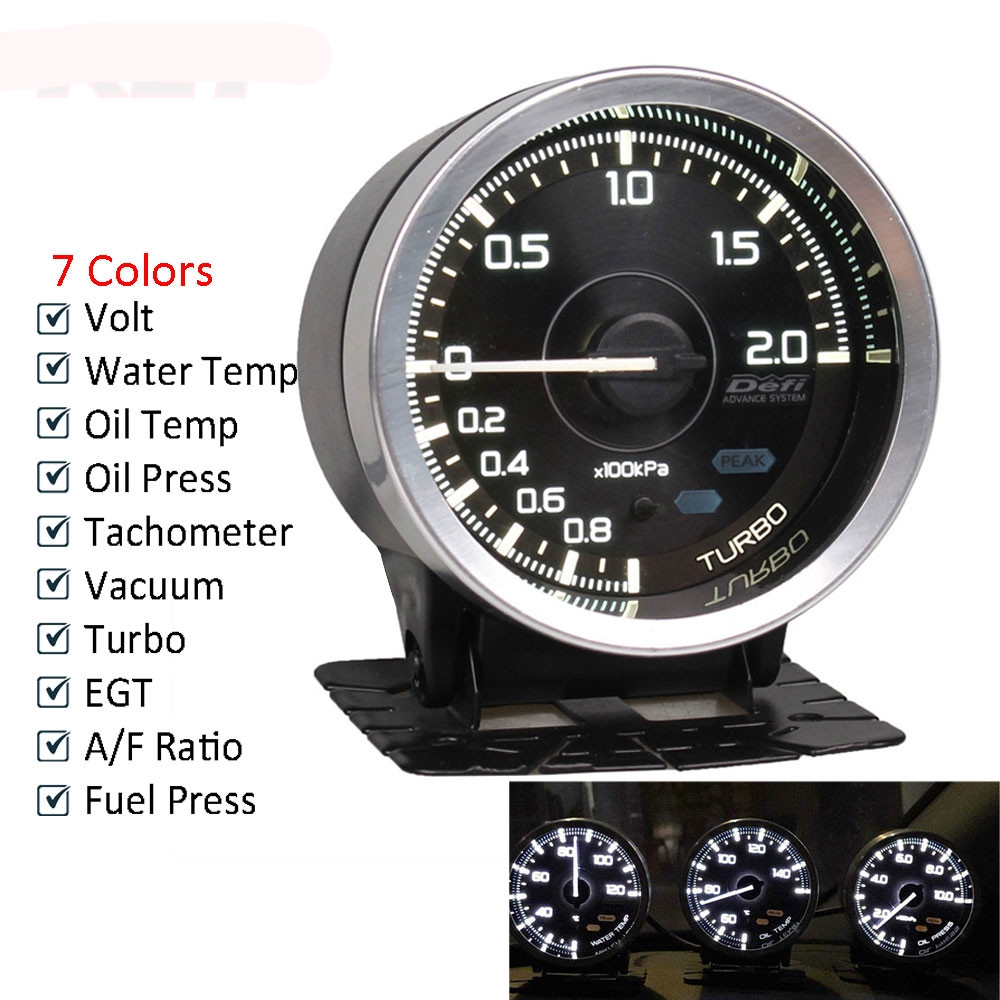 Defi A1 2.5inch 60mm 7 Colors Defi Gauges Water Temp Oil Temp Turbo ...