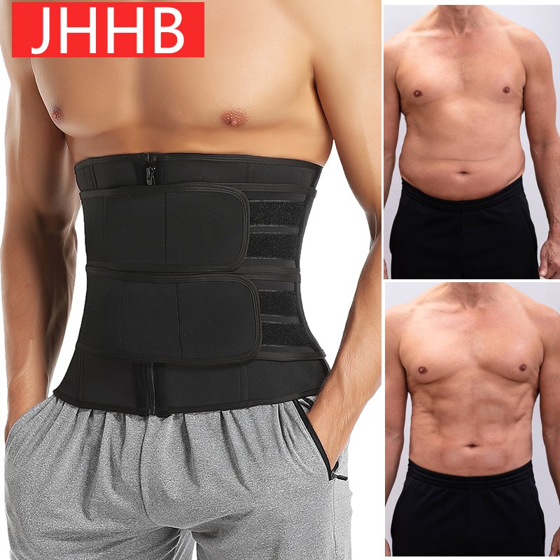Men Waist Trainer Corset Sauna Sweat Sports Girdles Gym Fitness