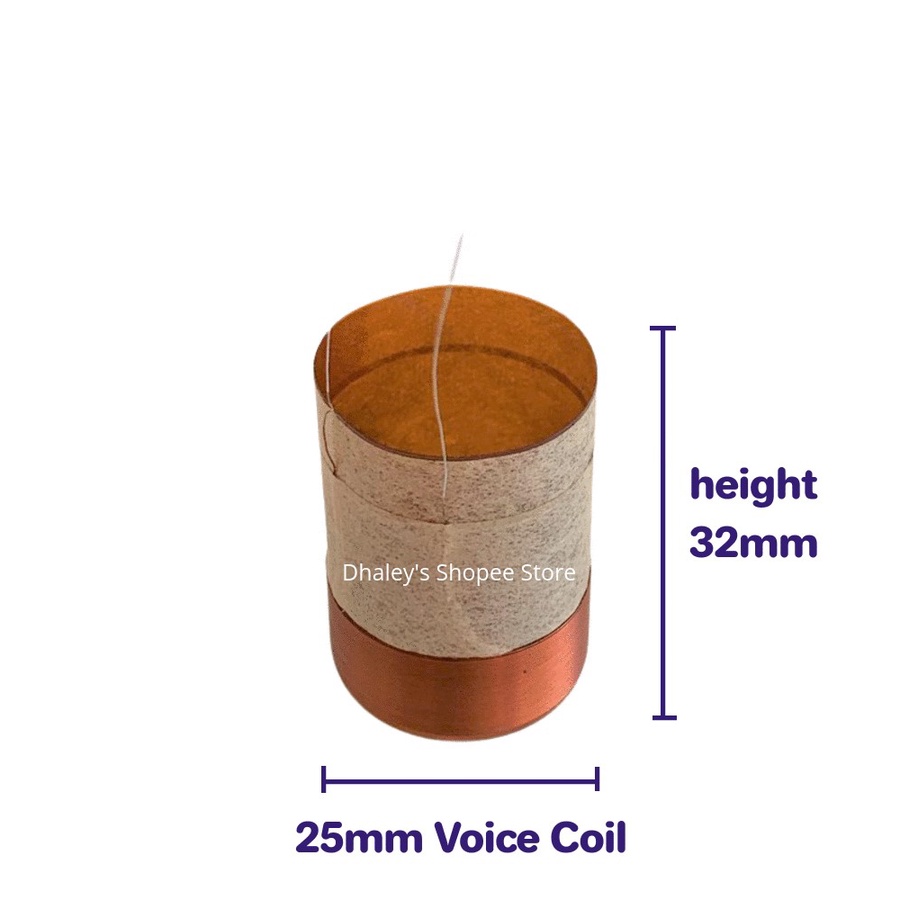 1pc. 25mm Voice Coil/ 2.5cm Speaker Voice Coil / Speaker Coil | Shopee ...