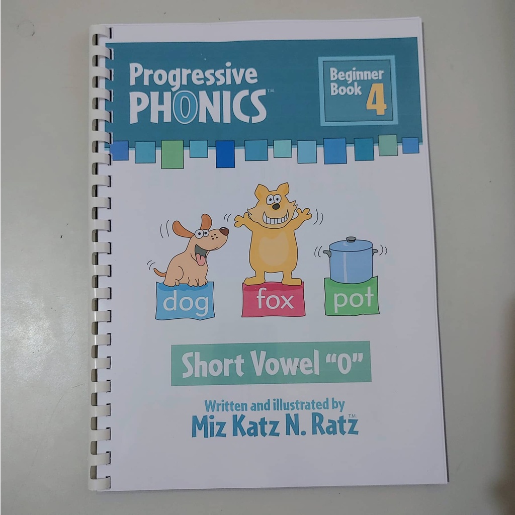 (Version 2 ) Progressive Phonics Beginner Book One to Five Short vowels