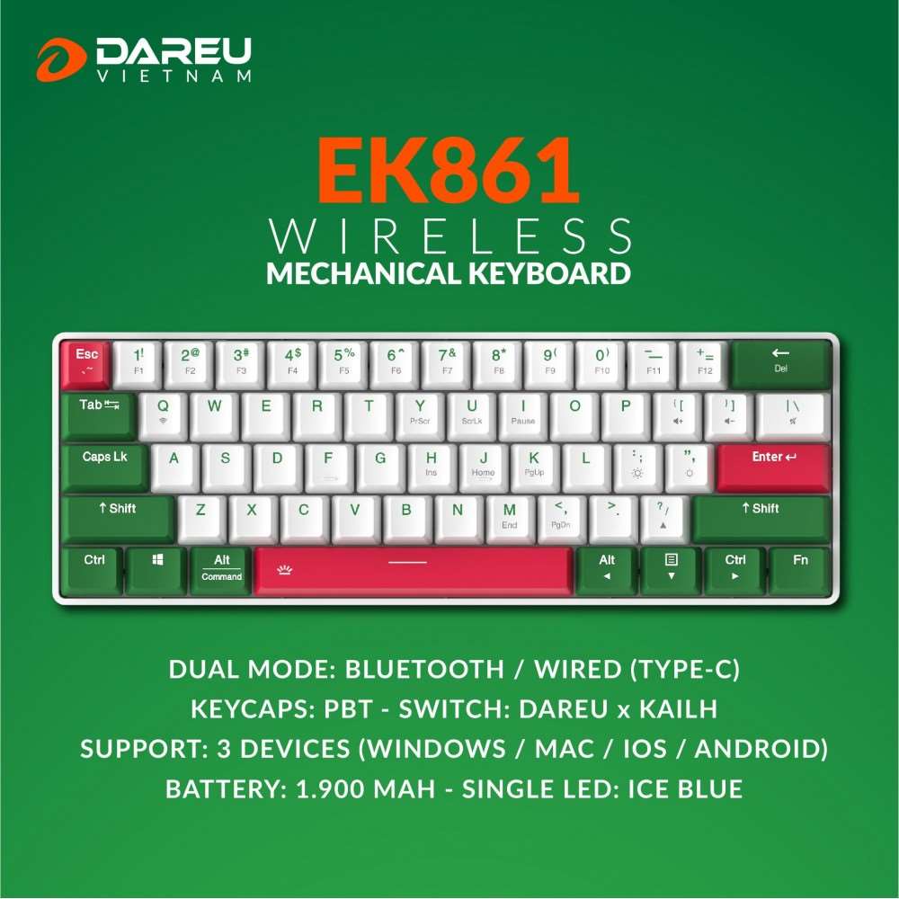 DAREU EK861 wireless Mechanical keyboard Shopee Philippines