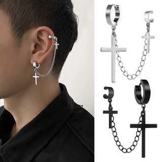 Cheap Ear Jewelry Titanium steel For Men Women Clip On Earrings Crystal  Korean Ear Cuff Magnet Ear Clips