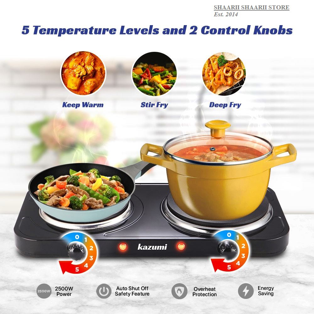 [AnystorePH] Kazumi KZ321 Double Hot Plate Electric Stove Small Kitchen