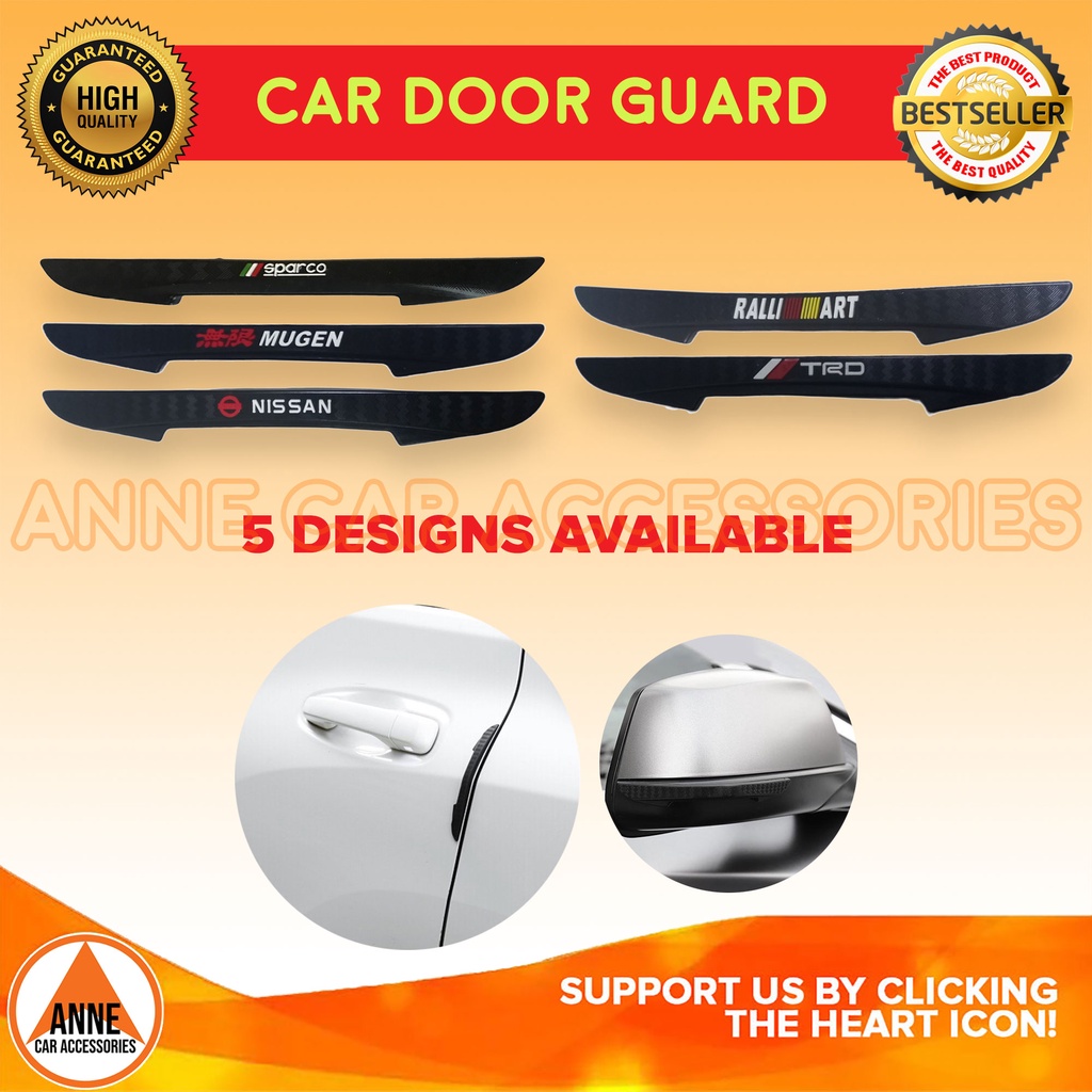4 Pieces/pack Car Door Guard Sticker Protector Anti-Scratch Moulding ...