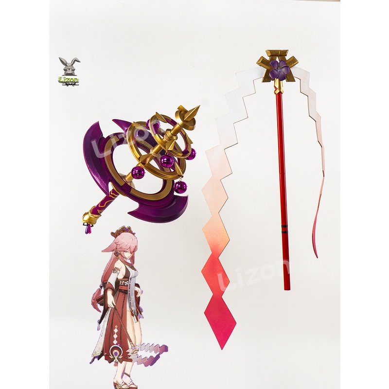 Sword Genshin Impact Yae Miko Cosplay Weapon Prop Kagura's Verity ...