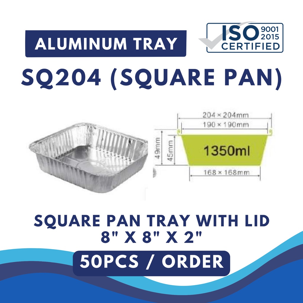 [Bulk Order] Aluminum Tray With Lid/ Aluminum Pan With Lid / Solo ...