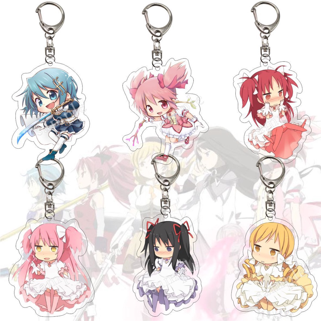 Anime Puella Magi Madoka Magica Q Version Keychain Cute Kaname Madoka ...
