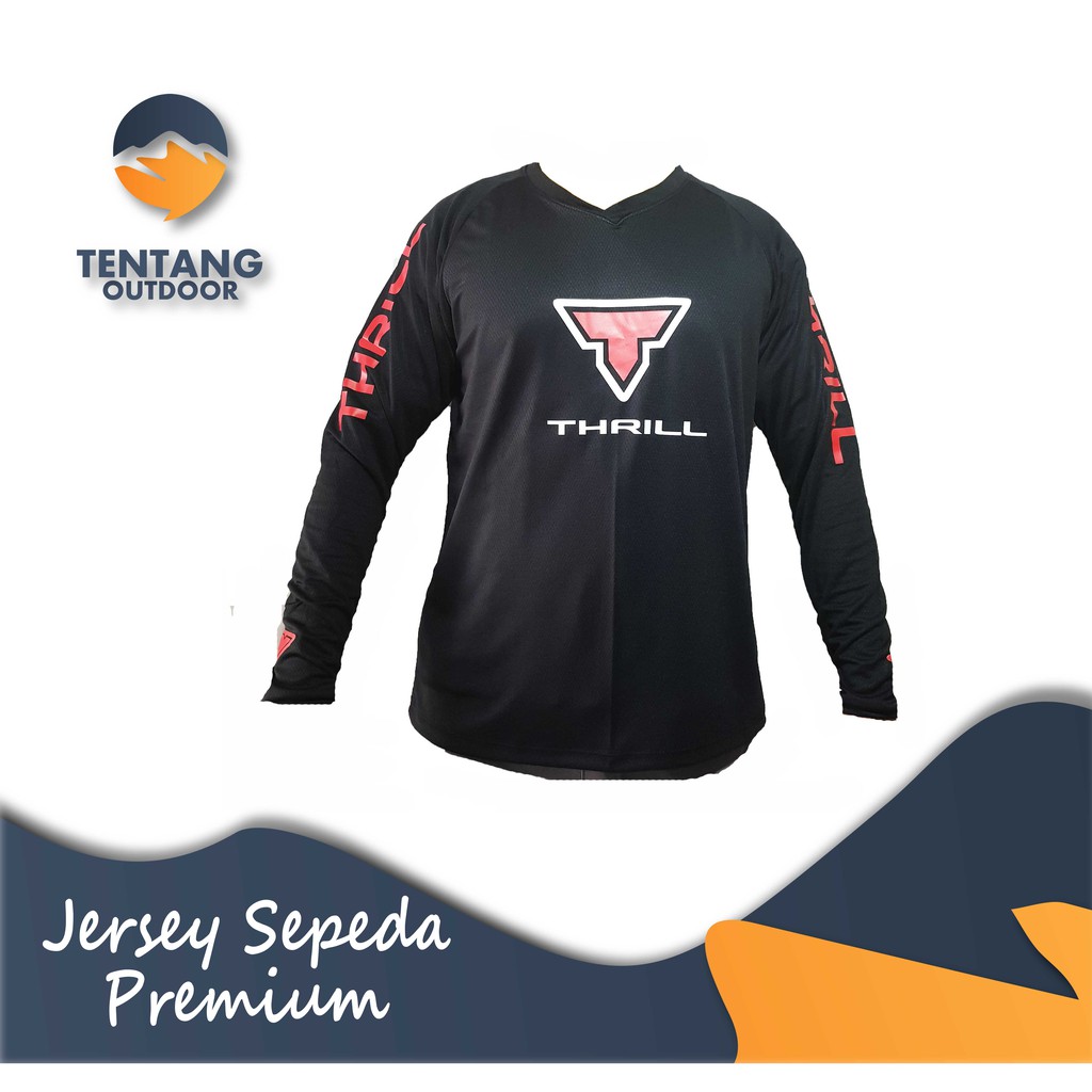 PREMIUM Jersey Downhill DH Cross Sepeda THRILL Baju Kaos F015 | Shopee ...