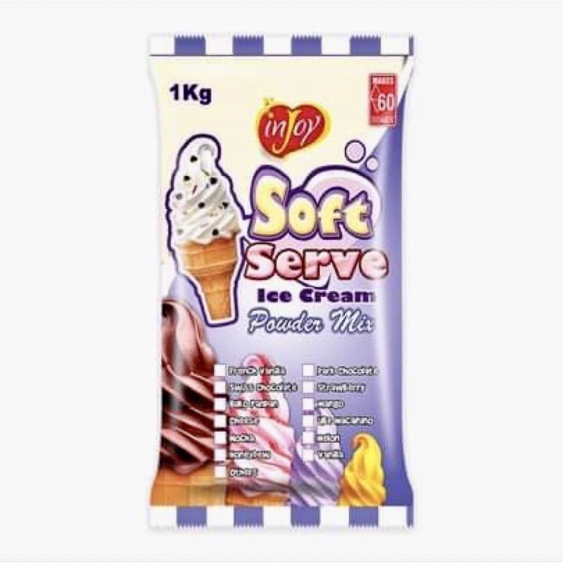 Chocolate Soft Serve Ice Cream 1kg. Injoy Swiss French Shopee